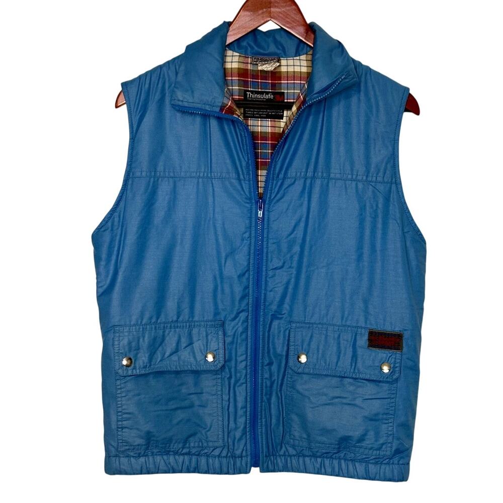 LA Blanca Sport VTG Thinsulate 3M Zip up Vest‎ Blue Men's Med